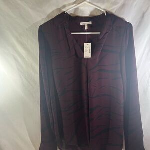 Maurices Dark Purple Zebra Print Blouse
